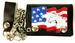 5 of Horses On Usa Flag TrI-Fold Leather Chain Wallet
