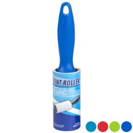 96 Wholesale Lint Roller W/50 Layers 24.5ft 4in Plst Hdl/ast Color/clean Lbl