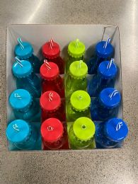 16 pieces Kids Novelty Drink Bottle Milk Jug Shape W/straw 11.8oz In 16 Pc Pdq 4ast Colors - Drinking Water Bottle