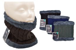 12 Pieces Neck Warmer Cable Knit (fuzzy Lining) - Winter Scarves