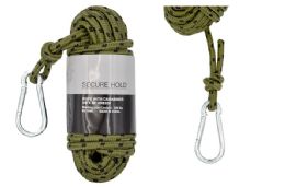 12 Pieces Camo Rope With Steel Carabiner (3/8" X 50') - Rope and Twine