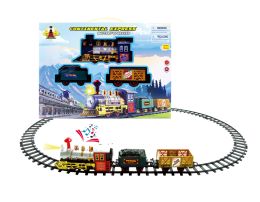 18 pieces Train Continental with 3 Cars & Track Set With Accessories Play Set, Light & Sound, Track length 41.25 - Cars, Planes, Trains & Bikes