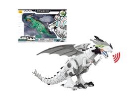 18 of 14" B/O Dino Robot With Wings Play Set With Light (2 Asstd. Colors)
