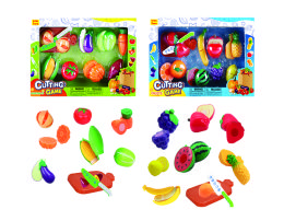 24 of Fruits & Veggies With Velcro Cutting Food 18 Pcs Play Set (2 Asstd. Styles)