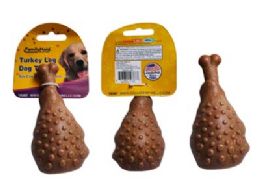 96 Pieces Turkey Leg Dog Toy In Brown - Pet Toys