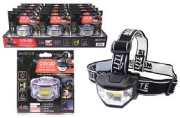 12 Pieces Cob Led Head Lamp With Red Led - Lamps and Lanterns