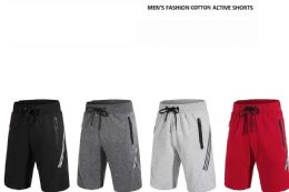 24 of Men's Cotton Active Shorts Pack A