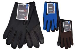 12 Pairs Men's Neoprene Grip Winter Gloves (texting) - Conductive Texting Gloves