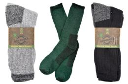 12 Pairs Original Merino Wool Socks (2 Piece) - Mens Crew Socks