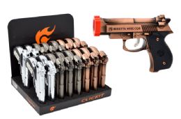 16 Packs Pistol Double Torch Lighter (4.5") - Lighters