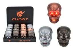 16 Packs Skull Lighter With Lights & Sounds - Lighters