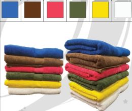 36 Pieces 100% Cotton Terry Bath Towel 27x54 Assorted Colors - Towels