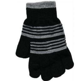 288 of Ladies Black Striped Gloves C/p 288