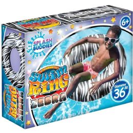 12 Pieces Zebra Pool Float Swim Ring C/p 12 - Water Sports
