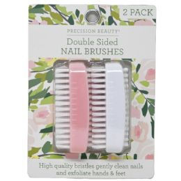 72 of 2pk Pink/white Double Nail Brush C/p 72