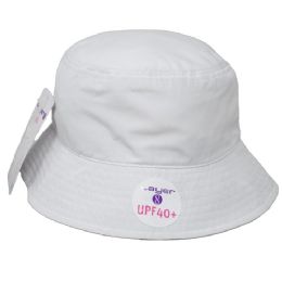 36 of 4-6x Girls Toddler White Bucket Hat C/p 36