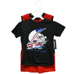 12 Pieces 3pc Members Only Boys Short Set 3-Asst Size C/p 12 - Boys T Shirts