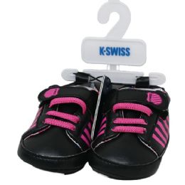 18 Wholesale K-Swiss Black Infant Girls Sneakers W/ Touch Closure Asst Size C/p 18