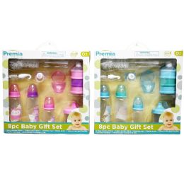 12 of 8pc Premia Baby Feeding Gift Set 2-Asst Colors, Vendor #rc09100 C/p 12