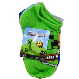 60 Pieces 5pk Minecraft Badge Og Honor Ns Socks Size 4-6 C/p 60 - Boys Ankle Sock