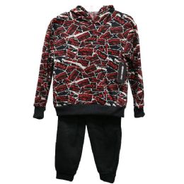 24 Pieces 2pc Members Only Boys Hooded Fleece Set 3-Asst Size C/p 24 - Boys Sweaters