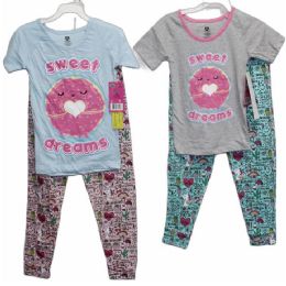 24 Pieces 2pc Insweet Dreams In Girls Sleep Set (2 Asst Prints -Size: 2t,3t,4t) C/p 24 - Girls Underwear and Pajamas