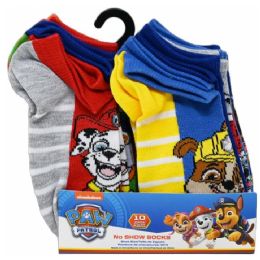 60 Pieces 10pk Paw Patrol Playin Around Ns Socks Size 4-6 C/p 60 - Boys Ankle Sock