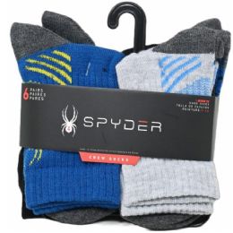 60 of 6pk 4-6 Spyder Striped Calf Socks C/p 60