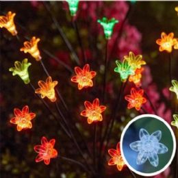 6 Pieces 1pc 8-Head Solar Garden Stake With Led Lights [lily] - Garden Decor