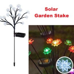 6 Pieces 1pc 8-Head Solar Garden Stake With Led Lights [sunflower] - Garden Decor