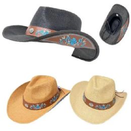 12 of Western Hat [blue Floral Embroidered Hat Band]