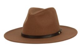 12 of Poly/wool Fedora With Leather Band