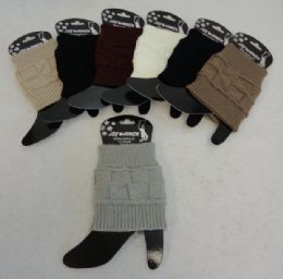 24 Pieces Knitted Boot Cuffs [square Knit] - Womens Leg Warmers