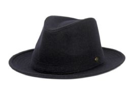 12 of Solid Color Wool Fedora W/ Self Fabric Band