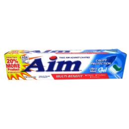 24 Wholesale Aim 5.5oz Cavity Protection Ultra Mint Gel Blue