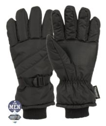 12 Pieces Men's Winter Waterproof Ski Glove W/ Fleece Lining - Ski Gloves