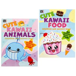 24 pieces Activity/coloring Book Kawaii Characters 2 Vol Per Cs 80pg Pdq - Coloring & Activity Books