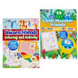 24 pieces Coloring/activity Books Unicorn World And Mini Monsters 80pg Pdq - Coloring & Activity Books