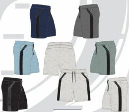 72 Pieces Men's Fashion Interlock Shorts M-2xl - Mens Shorts