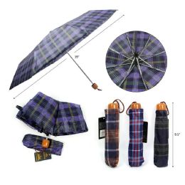 60 Pieces 38 Inch Umbrella With Wooden Handle - Umbrellas & Rain Gear