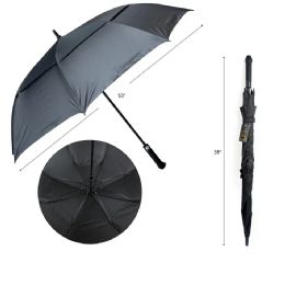 36 Pieces 53 Inch Black Long Golf Umbrella - Umbrellas & Rain Gear