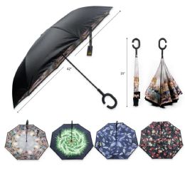 48 Pieces 42 Inch Reverse Umbrella Rose - Umbrellas & Rain Gear