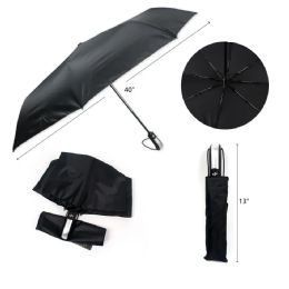 60 Pieces 40 Inch Auto Black Umbrella - Umbrellas & Rain Gear