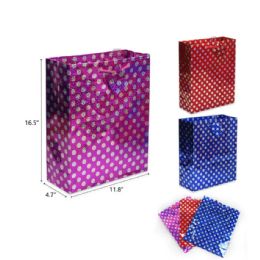 72 Pieces 11.8 X 16.5 X 4.7 Polka Dot Gift Bag - Gift Bags Everyday