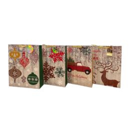 96 of Xmas Bags Glitter 4 Asrtd (xl)