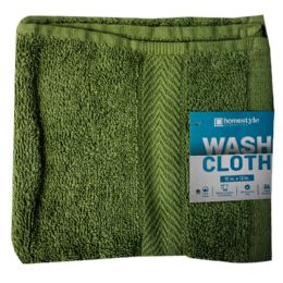 48 Wholesale 13" X 13" Wash Cloth Jadegreen