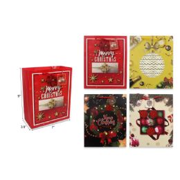 144 Pieces 7 X 9 X 3.9 Christmas Gift Bag - Christmas Gift Bags and Boxes