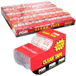 24 Pieces 2pk Super Clear Tape 3/4"x300" - Tape & Tape Dispensers