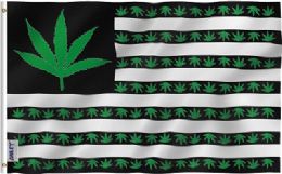 24 Pieces 3'x5' Green American Leaf Flag - Flag