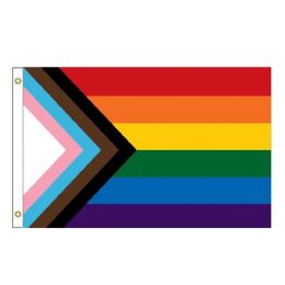 24 Pieces 3'x5' Progress Pride Flag - Flag
